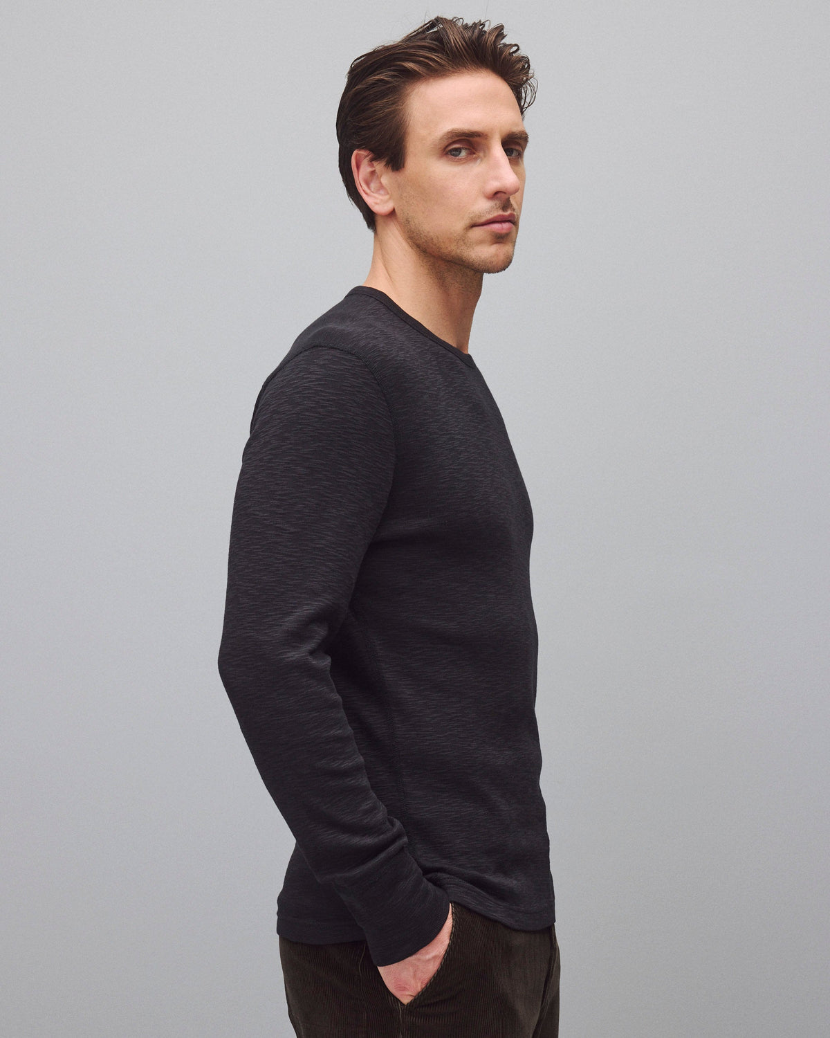 1x1 Slub Slim Long Sleeve