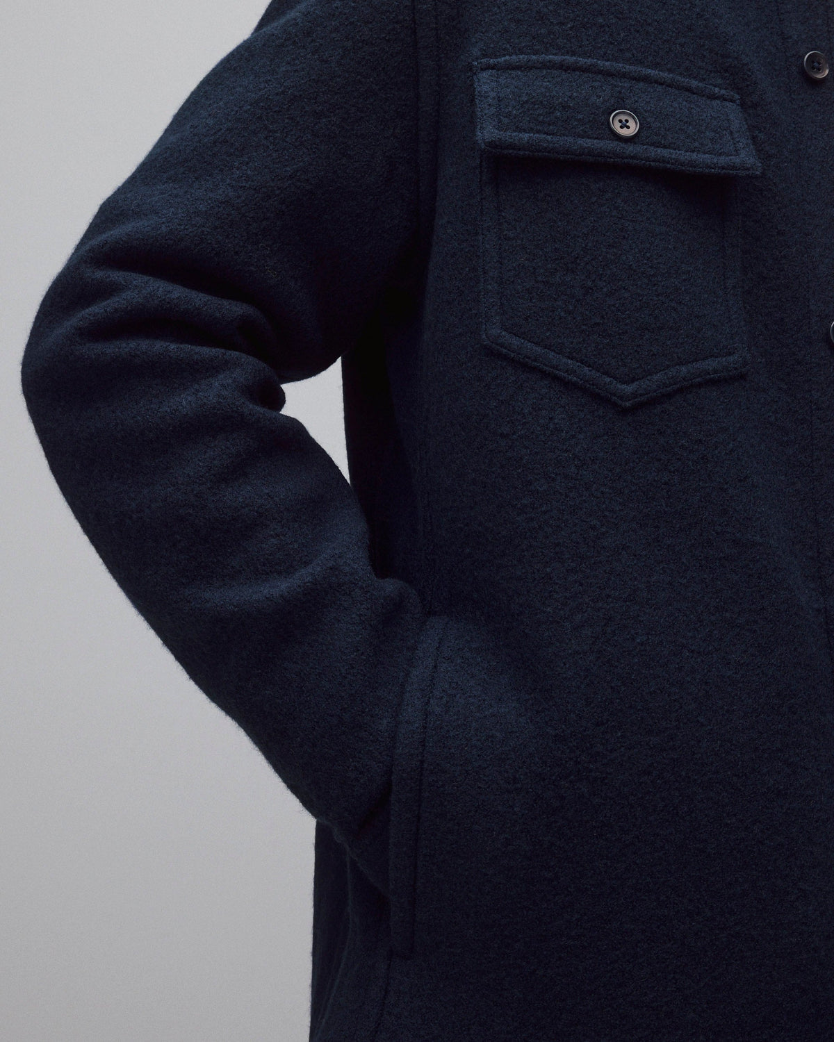 Boiled Wool Warden Overshirt