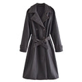 Women's Trench Coat Faux Leather Trench Coat