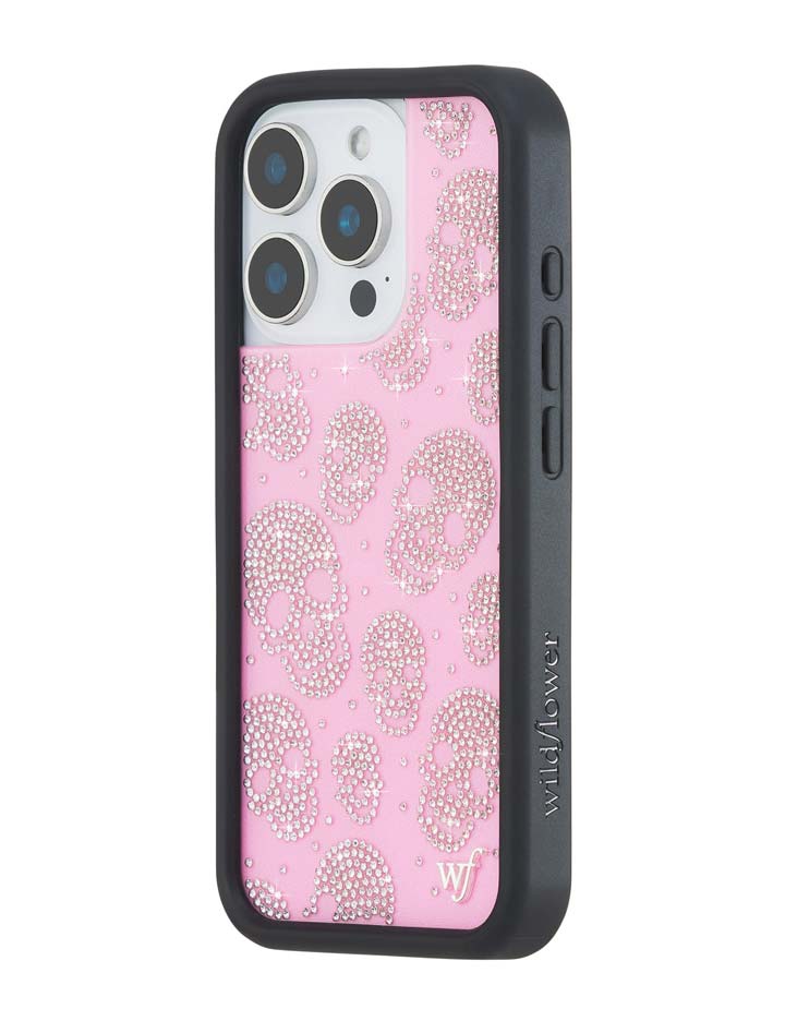 Better Half with Stas and Vic Rhinestone Skull | Pink and Clear iPhone Case